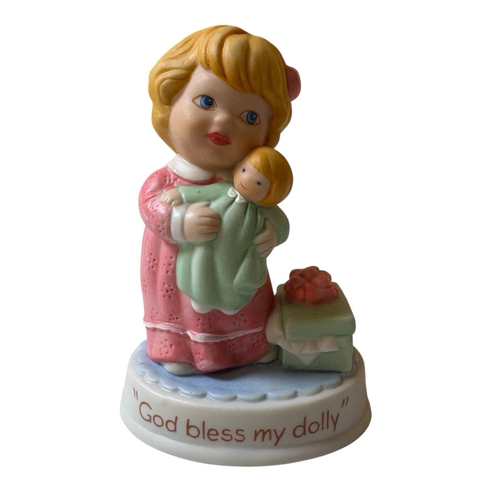 Vintage Avon 4 Inch Figurine Tender Memories God Bless My Dolly